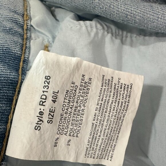 Berthie Light Blue Rolled Denim Jean High Rise "Jonas" Shorts - Picture 6 of 6